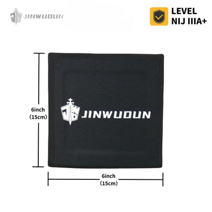 Level IIIA+ 6x6 Inch UHMWPE Bulletproof Waist Plate , Lightweight Tactical Protection