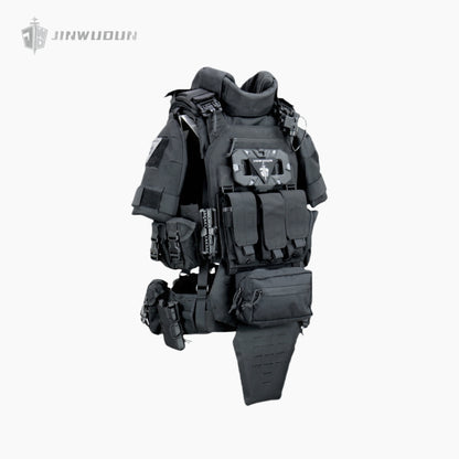 NIJ IV/III+/IIIA Level Full Protection Tactical Bulletproof Vest | 1000D Nylon | Quick-Release System