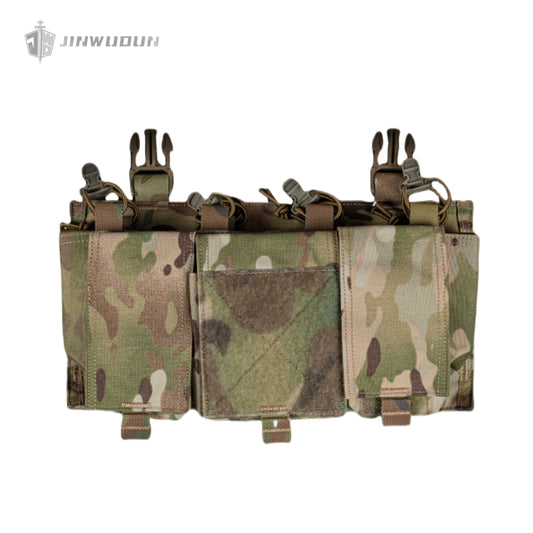 Quadruple 5.56 quick access panel 25mm socket multi-function tactical vest triple sundries bag