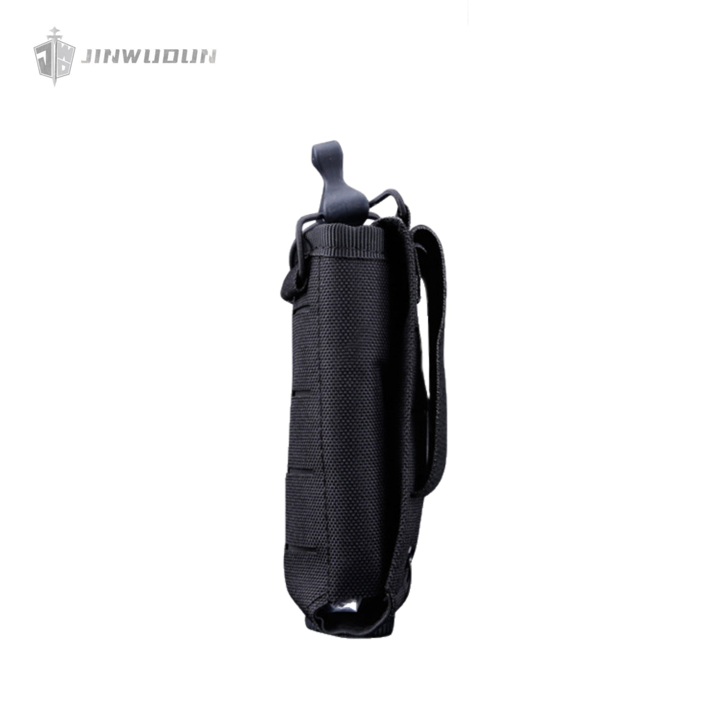 Fully adaptable tactical clip bag with extended adjustment of MOLLE system accessories