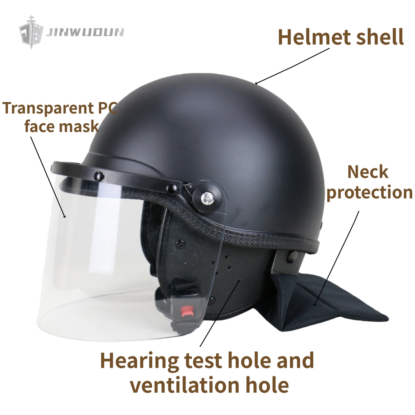 American-style riot helmets are suitable for use in various scenarios and are dedicated riot control equipment for safety and protection.