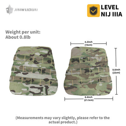 JWD-Level NIJ IIIA bulletproof arm guard with 1000D nylon fabric and MOLLE webbing