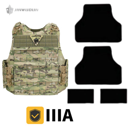 JWD-NIJ IIIA/III+/IV Level Bison bulletproof vest, 1000D nylon material fortress protection camouflage