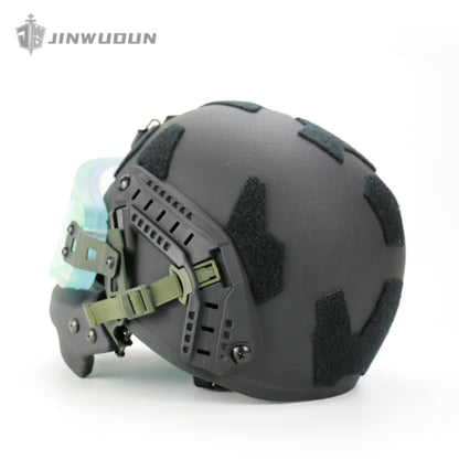 JWD-NIJ IIIA bulletproof helmet combination (helmet + goggles + jaw guard) IIIA level protection PE material