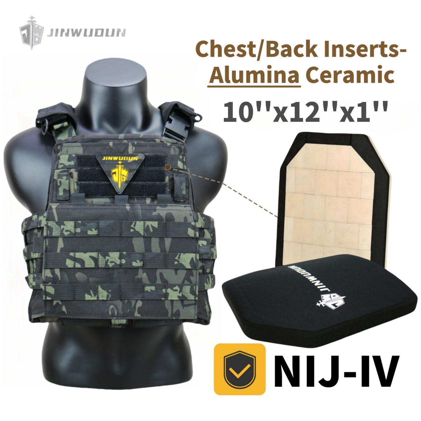 AVS tactical bulletproof vest, made of Cordura material, equipped with a quick-release system multifunctional vest