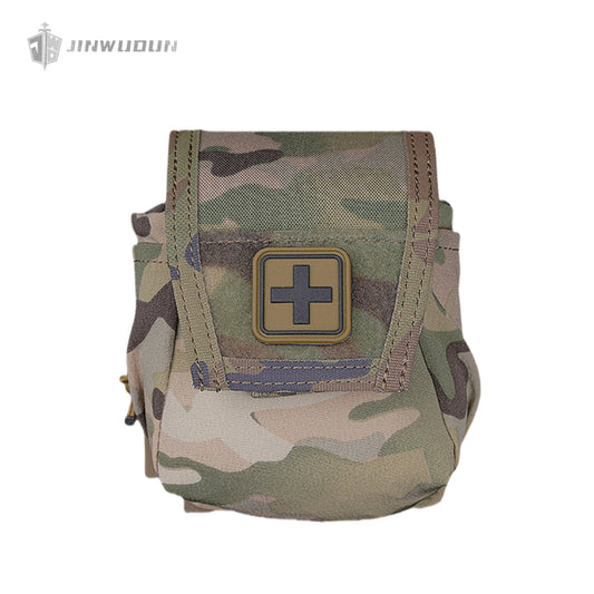 Small medical bag, molle mount, quick-pull handle, split design, multi-purpose storage bag