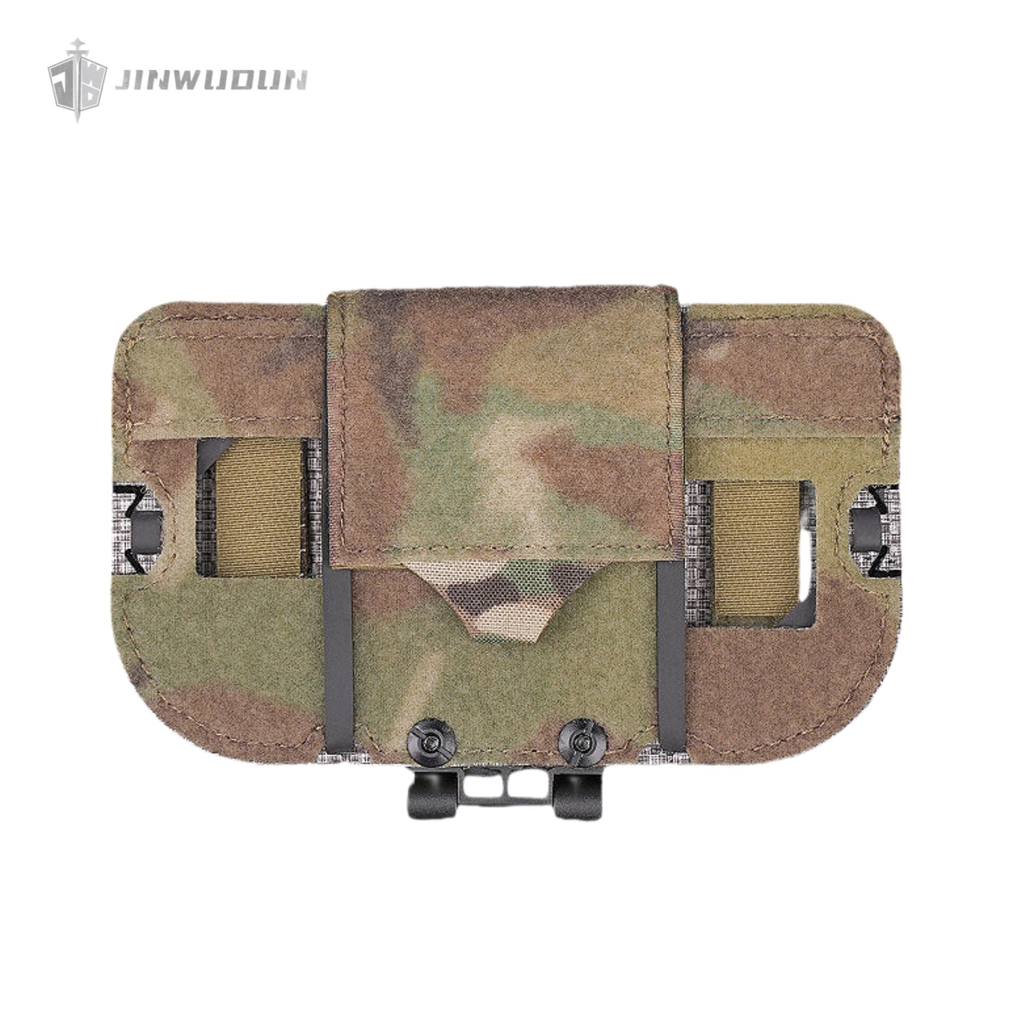 Lightweight foldable mobile phone bag for tactical vest chest with MOLLE bracket for mobile phone navigation