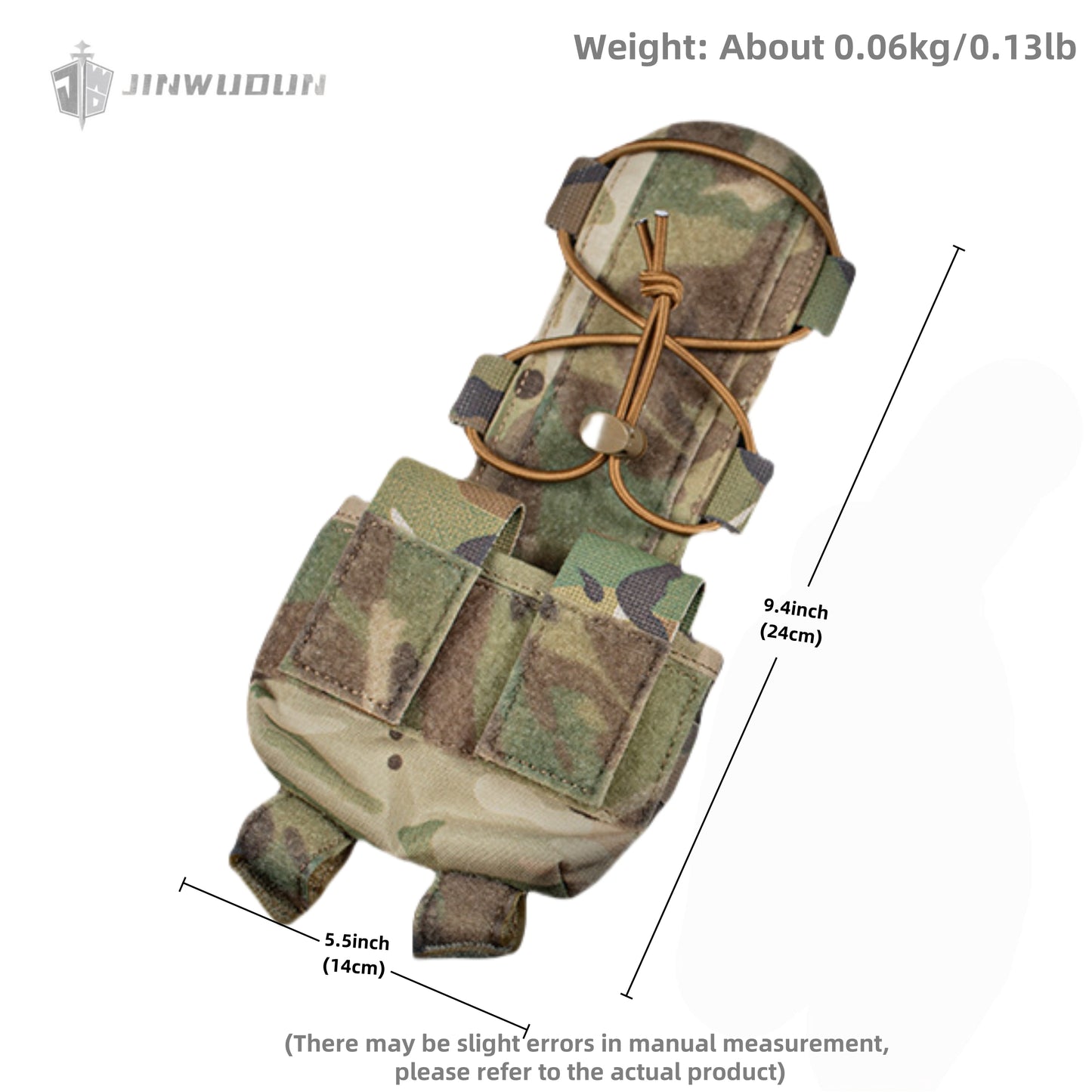 MK2 Tactical Helmet Battery Storage and Organizing Accessory Bag with Velcro Elastic Cord