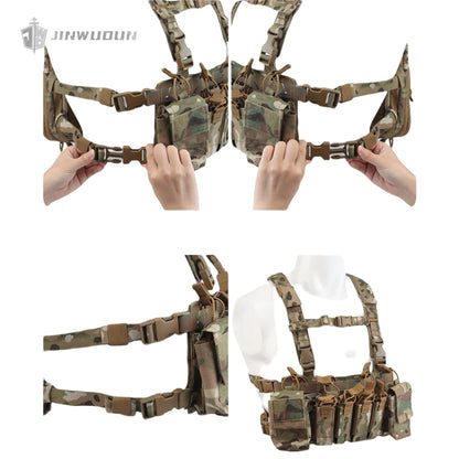 Lightweight and portable D3CRX tactical vest with quad 9mm function bag and sundries storage bag