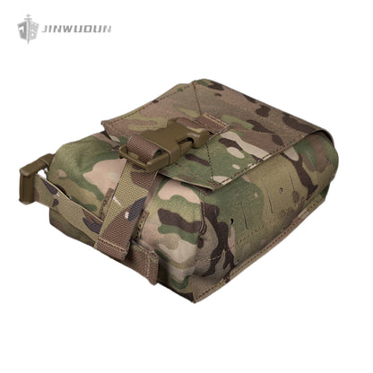 Tactical vest chest molle expansion pack, radio side bag, large multi-functional auxiliary bag