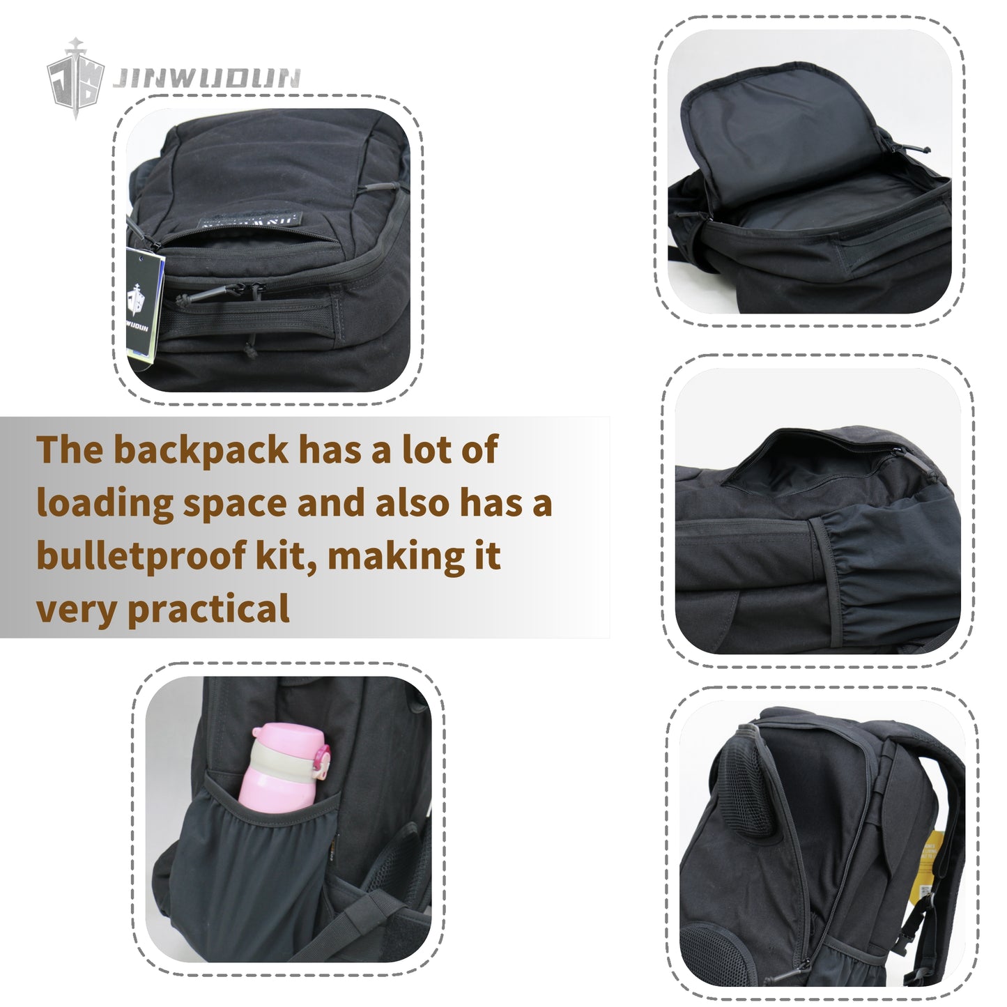 NIJ IIIA Bulletproof Backpack: Transforms into Tactical Vest in 3 Seconds, Made with Durable Cordura Material