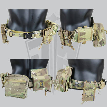 "Bison" Tactical Belt - Durable Cordura Material, MOLLE System, Metal Zipper Design