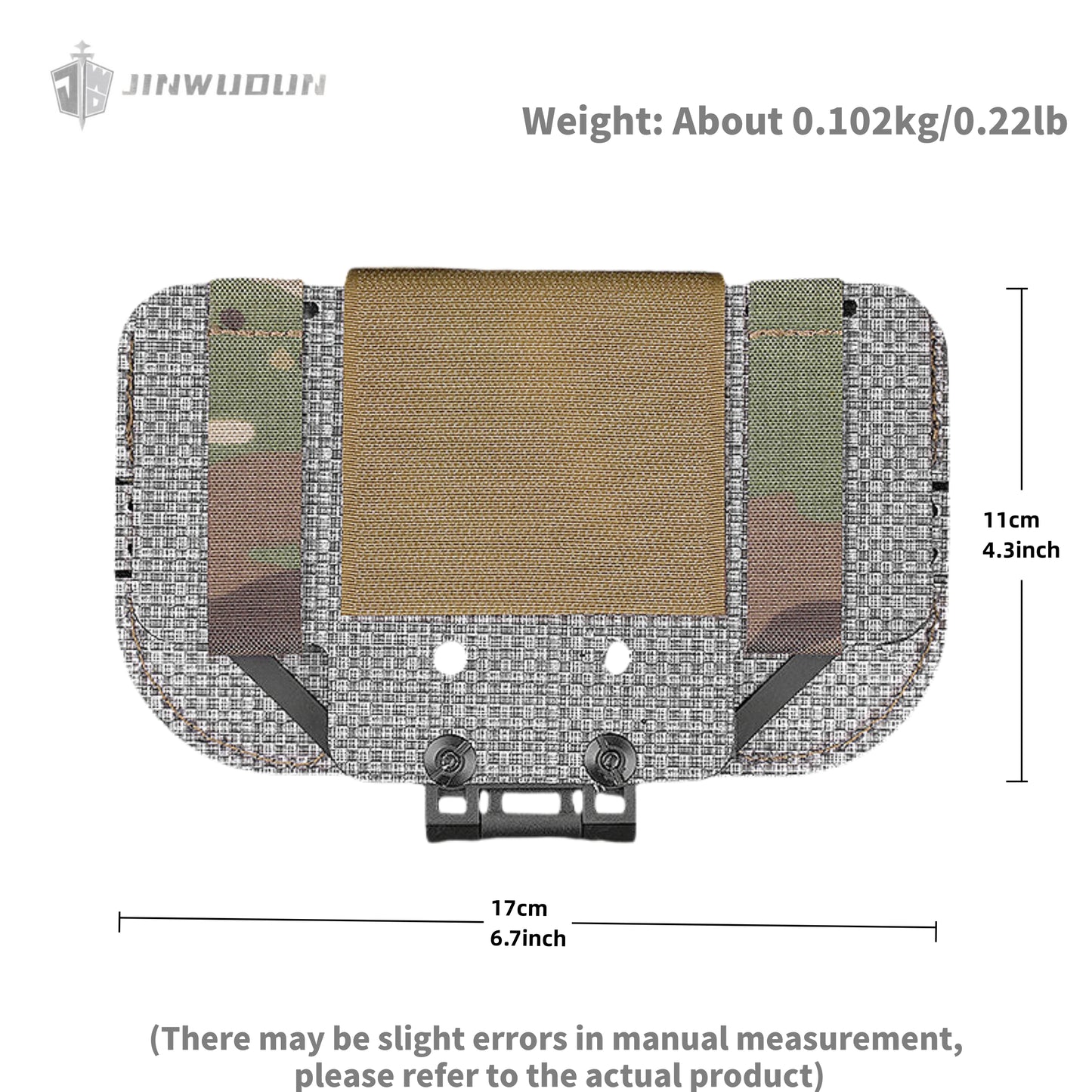Lightweight foldable mobile phone bag for tactical vest chest with MOLLE bracket for mobile phone navigation