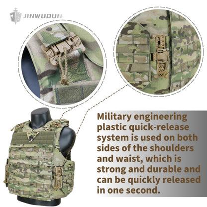 JWD-NIJ IIIA/III+/IV Level Bison bulletproof vest, 1000D nylon material fortress protection camouflage