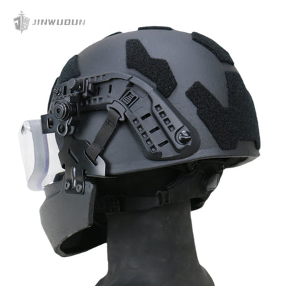 JWD-Full protection bulletproof helmet combination (helmet + goggles + jaw guard) American standard IIIA grade protection PE material