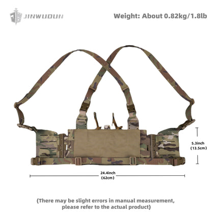 Knight Tactical Chest Mount with Built-in Quad 5.56 Accessory Bag and Quick Release Design for Molle Mount