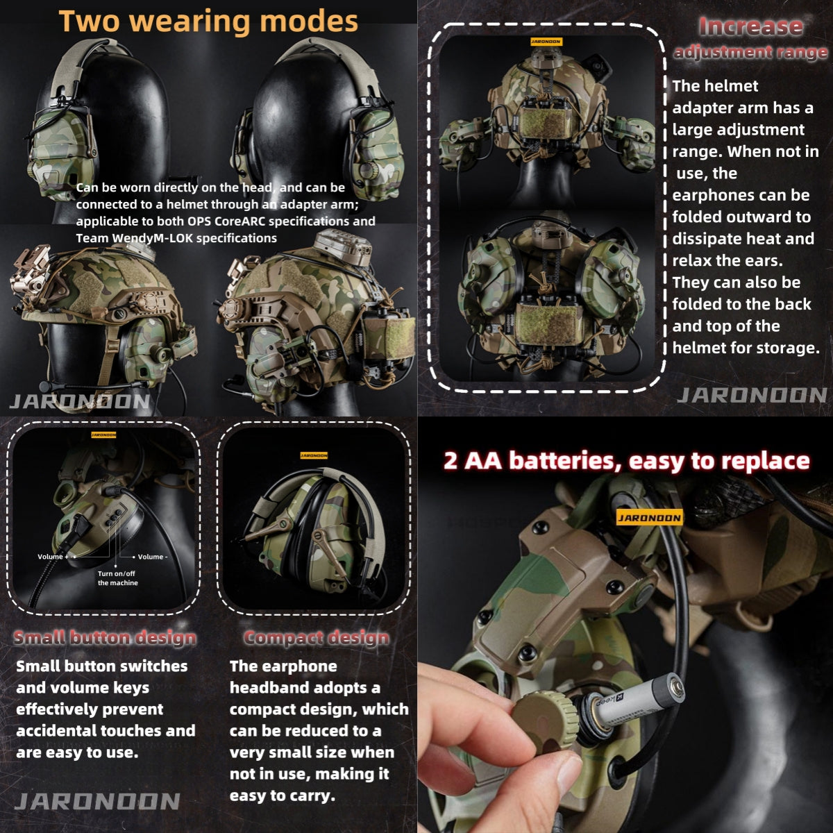 Level IIIA+ High Cut Bulletproof Helmet, 6-Piece Set，Tactical headsets, headlamps, goggles, etc.