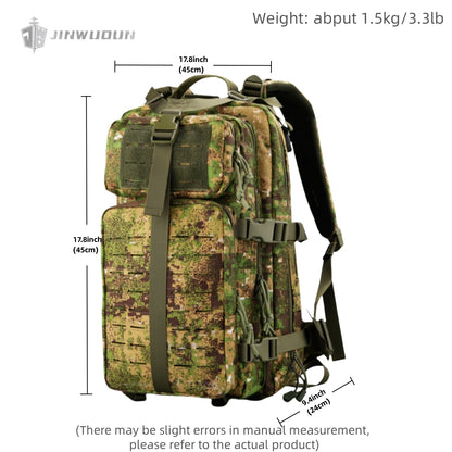 Laser version 3P bag shock-resistant decompression and anti-shake system large capacity tactical backpack
