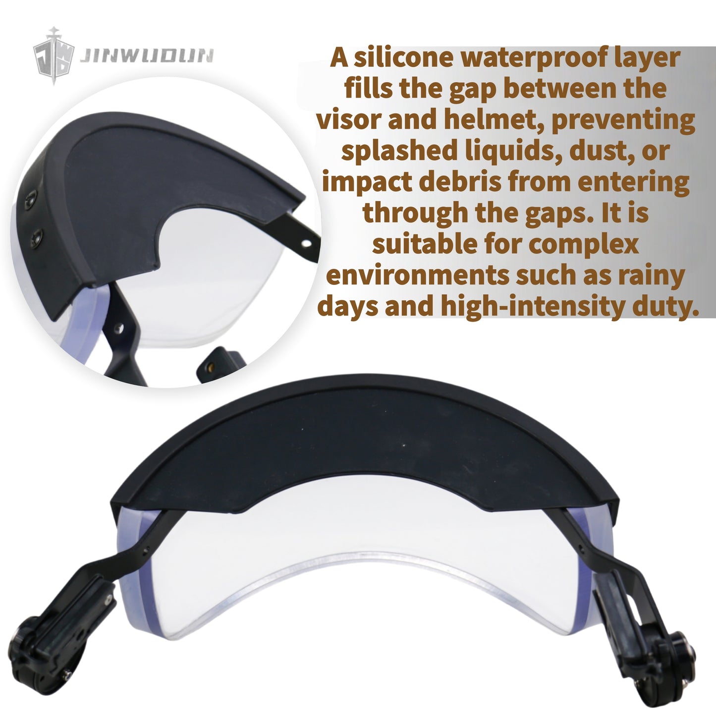 NIJ IIIA level bulletproof face shield with waterproof silicone layer, universal tactical equipment bulletproof face shield