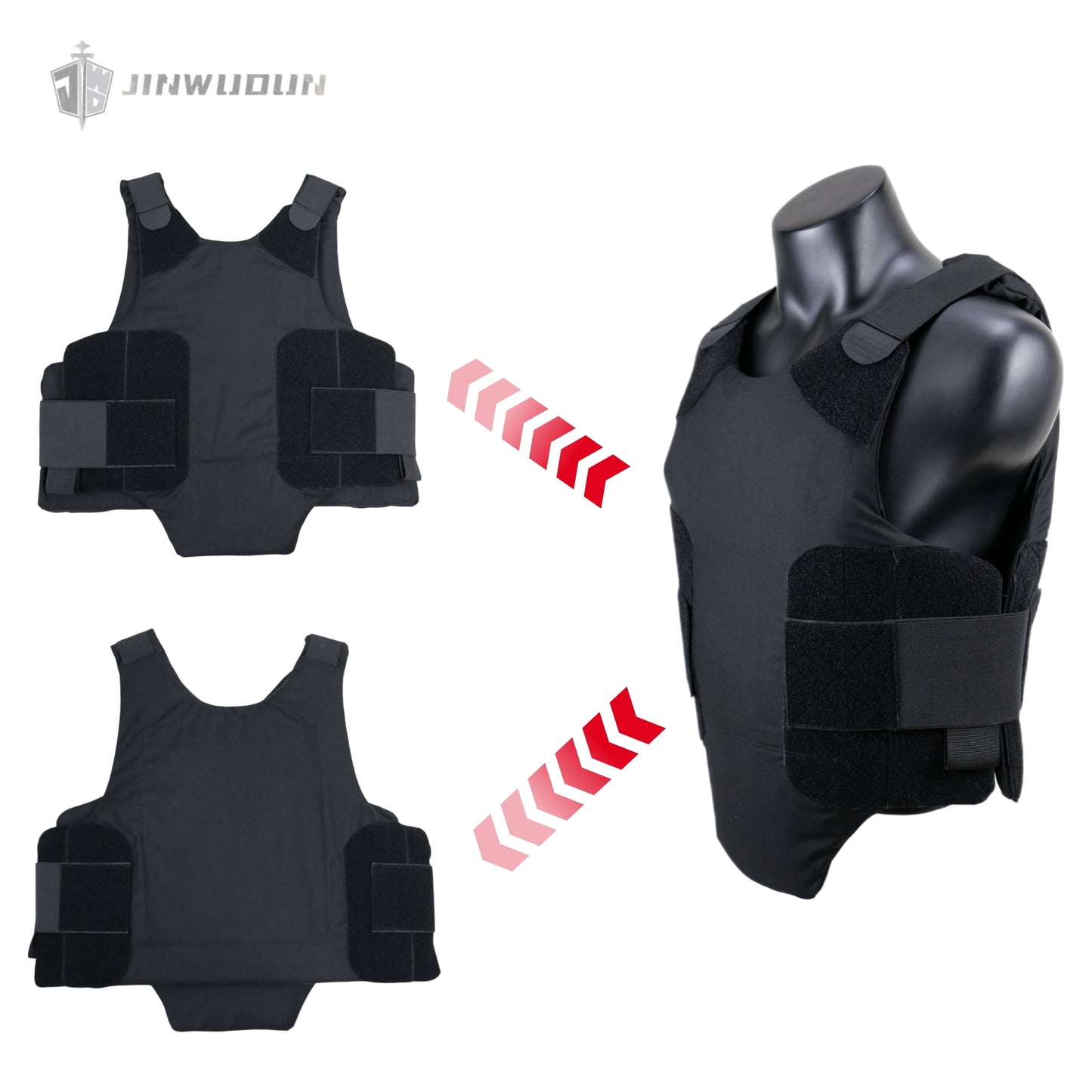 Concealed Lightweight Tactical Bulletproof Vest (US Standard IIIA)