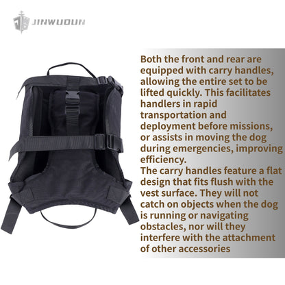 NIJ Level IIIA, 7.62x25 Live-Fire Tested, Multi-Functional K9 Ballistic Vest, Fits All Dog Breeds