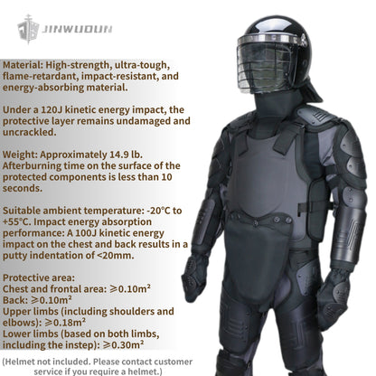 JWD-Full-Body Combat Protection YF Rigid Riot Suit Modular Safety Protection for Security Duty
