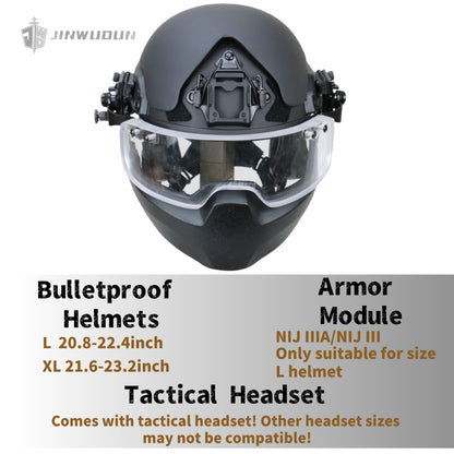 APA-05 NIJ IIIA level bulletproof helmet, all-round protection heavy tactical ballistic helmet