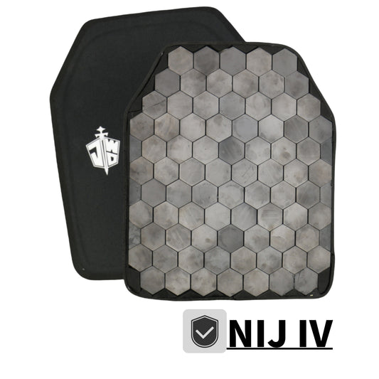 Level NIJ IV Ballistic Plate with Hexagonal Silicon Carbide Ceramic Full Layup Process 10x12inch Ballistic Inserts