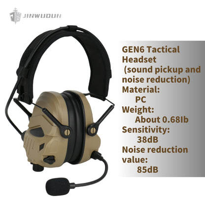 JWD-P30 Tactical Headset | Noise Reduction & Sound Pickup | Compatible with WENDY/FAST Helmets | Durable PC Material