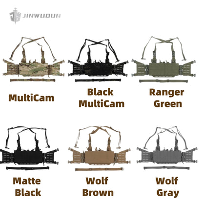 Knight Tactical Chest Mount with Built-in Quad 5.56 Accessory Bag and Quick Release Design for Molle Mount