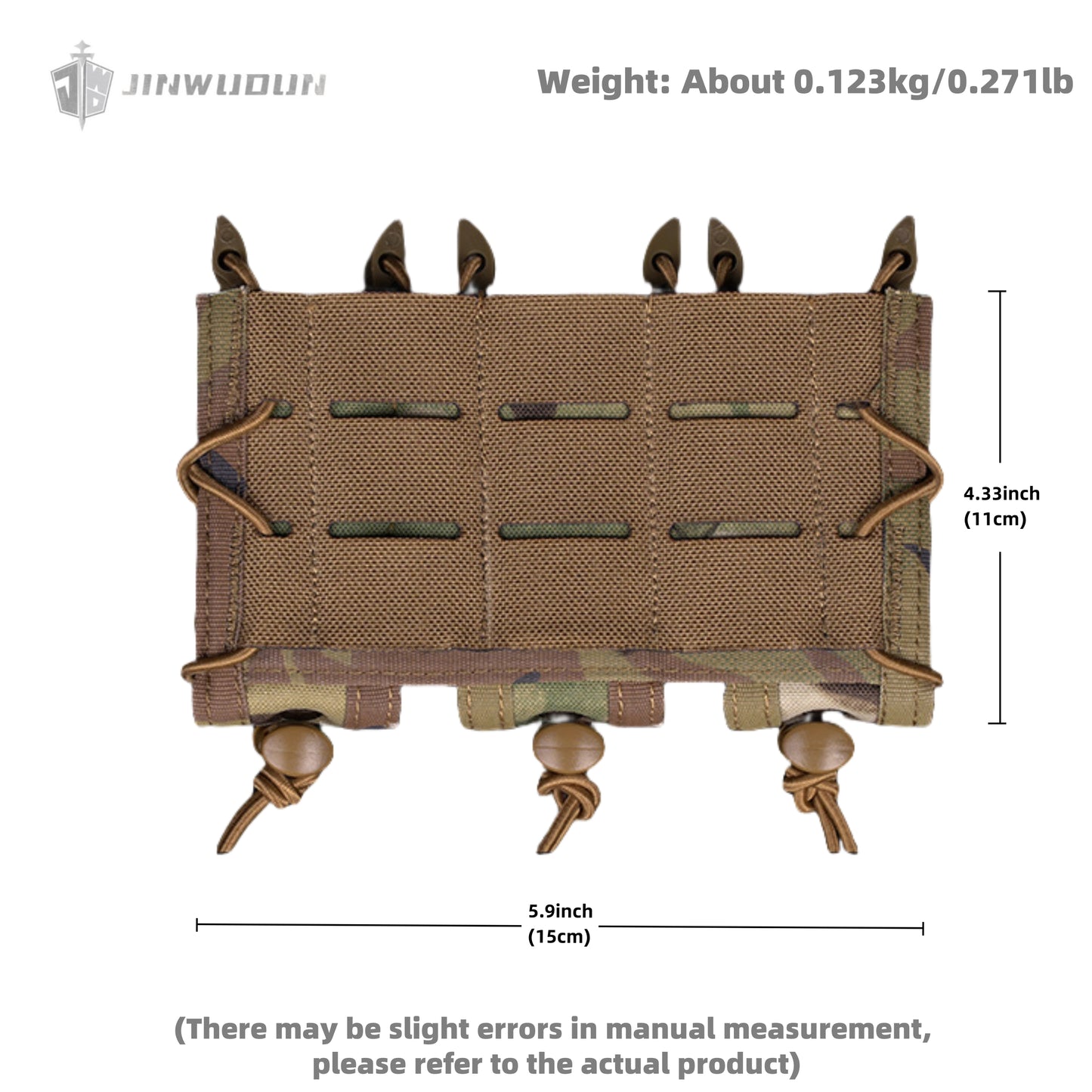Tiger short triple tactical quick draw function bag Molle mount elastic retraction 9mm