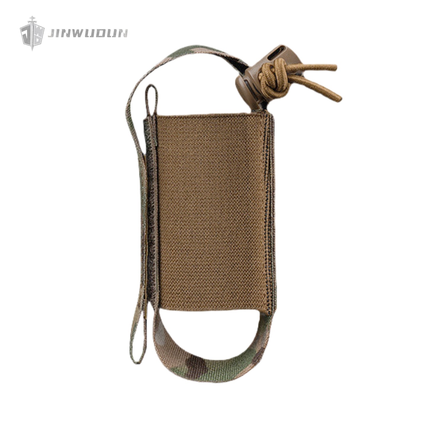 Multifunctional throwing object storage bag with flip-top elastic cord for fastening and molle inserts