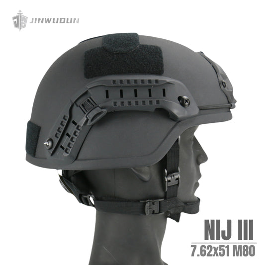 JWD-Level NIJ III bulletproof helmet MICH 2000 helmet type helmet 15 meters defense 7.62*51 M80 bullet PE material