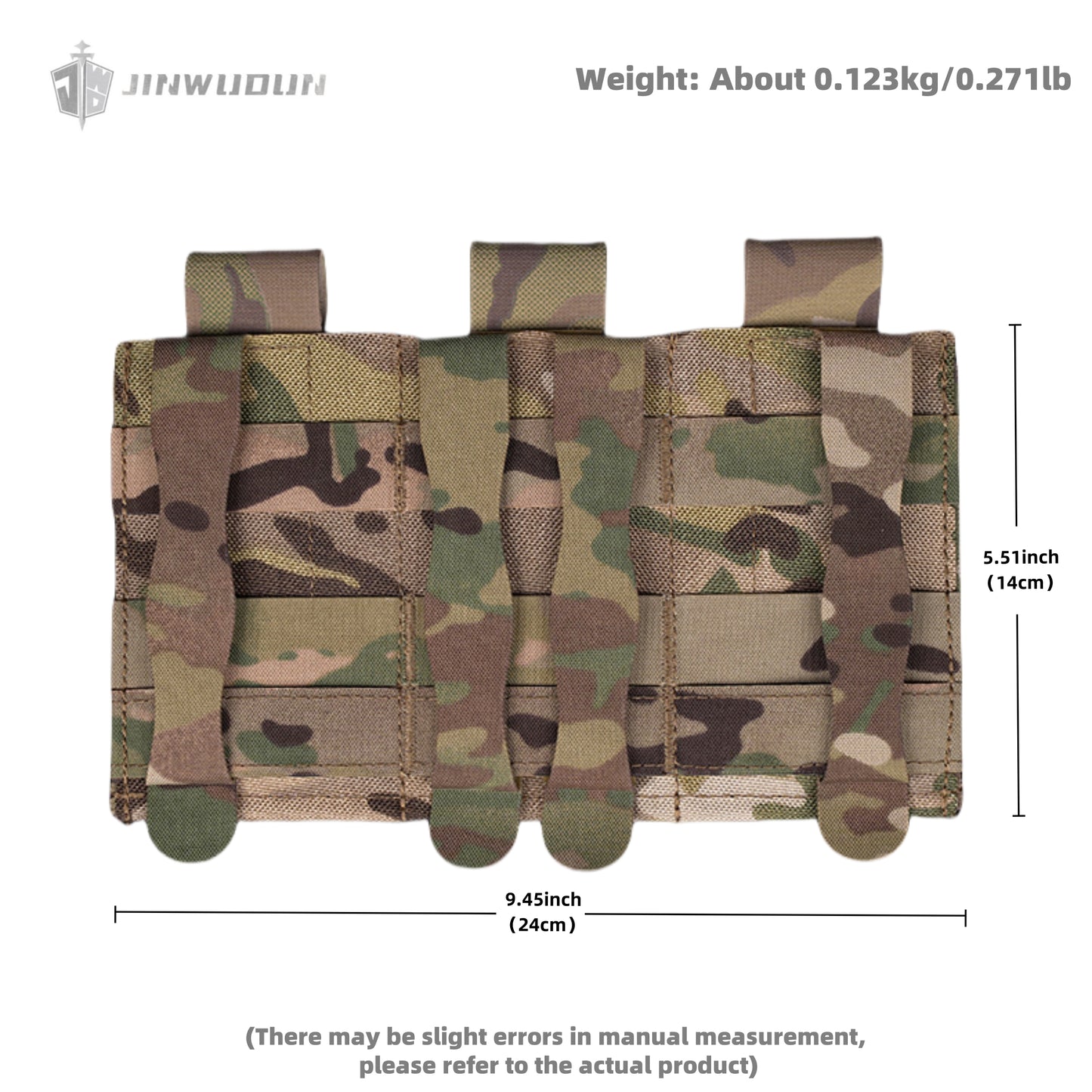 Lightweight triple flip cover elastic function bag 5.56/7.62MOLEL mounting accessory bag