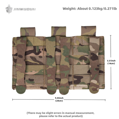 Lightweight triple flip cover elastic function bag 5.56/7.62MOLEL mounting accessory bag