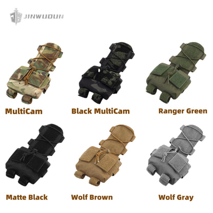 MK2 Tactical Helmet Battery Storage and Organizing Accessory Bag with Velcro Elastic Cord