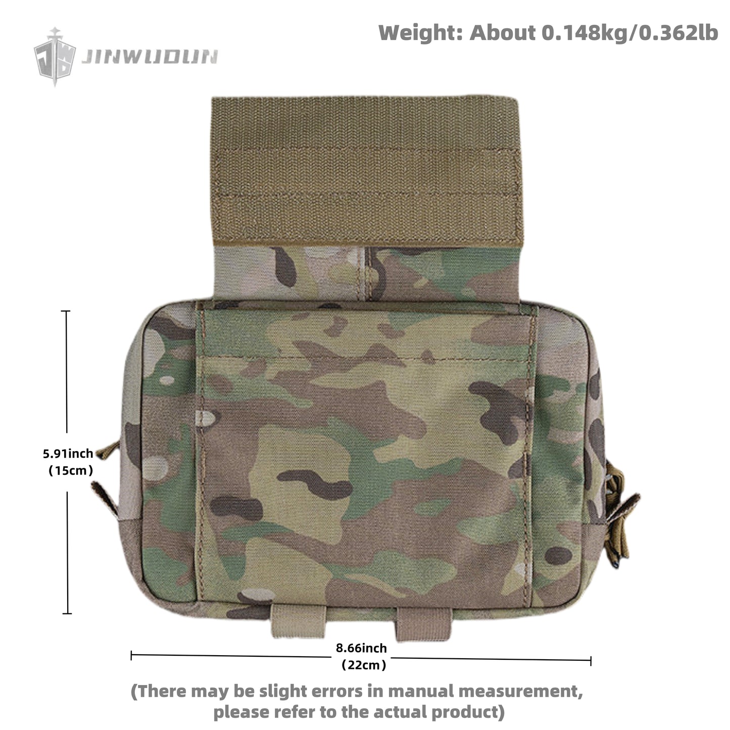 Tactical vest external expansion equipment storage bag R type GP lower auxiliary bag  Velcro