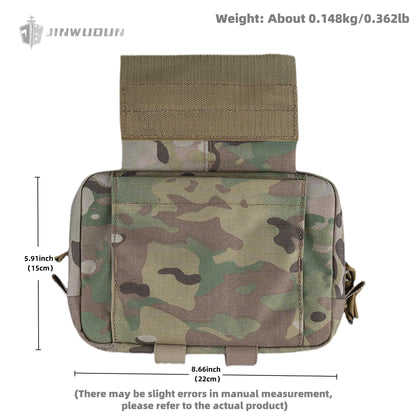 Tactical vest external expansion equipment storage bag R type GP lower auxiliary bag  Velcro