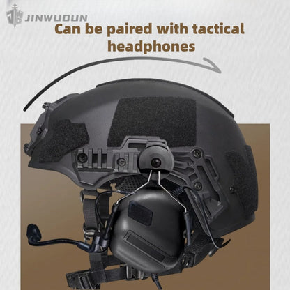 WENDY EX RAIL 3.0, tactical riot helmet made of ABS material with grain sandblasting process