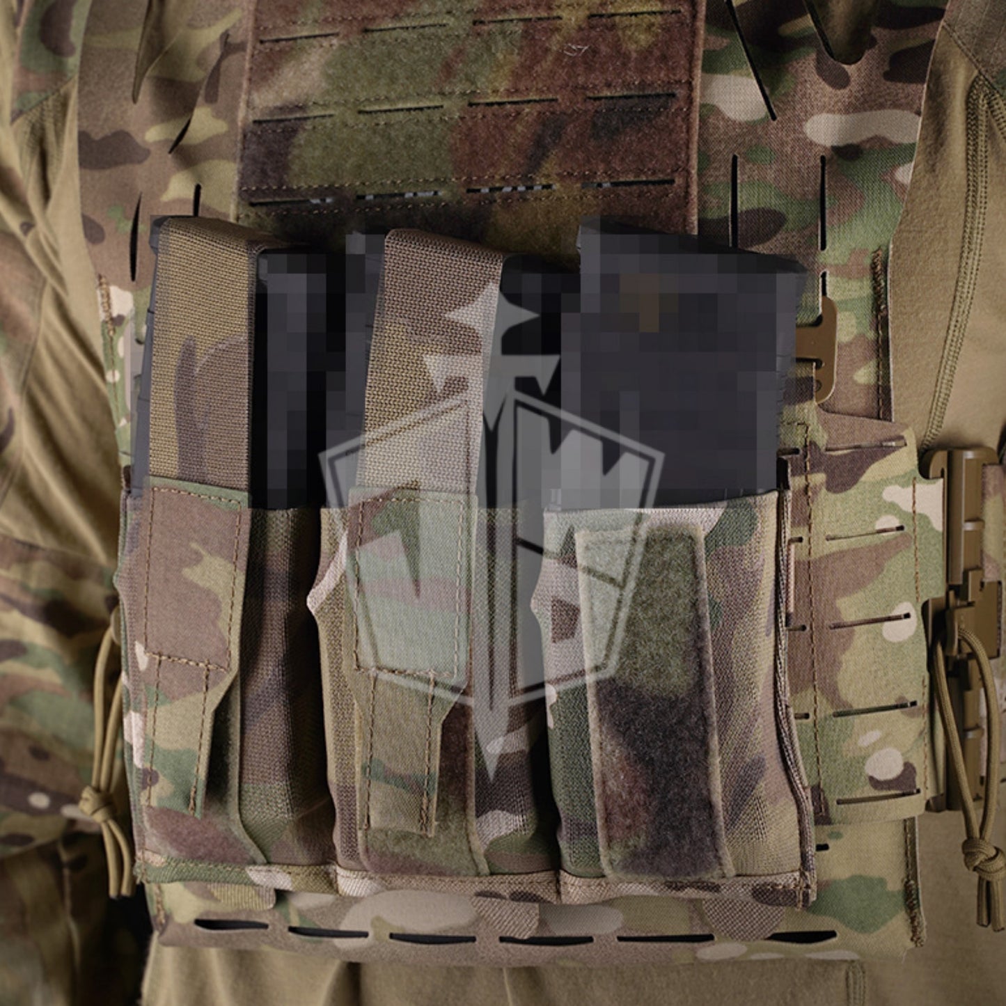 Lightweight triple flip cover elastic function bag 5.56/7.62MOLEL mounting accessory bag