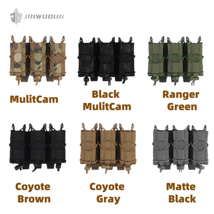 Tiger short triple tactical quick draw function bag Molle mount elastic retraction 9mm