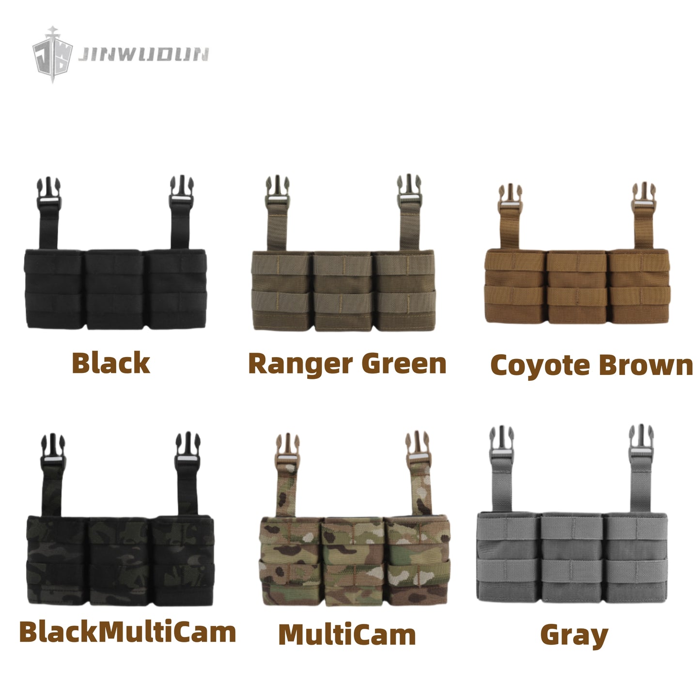 FAST triple 5.56 magazine pouch (medium) vest buckle front panel