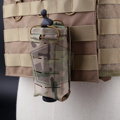 Fully adaptable tactical clip bag with extended adjustment of MOLLE system accessories