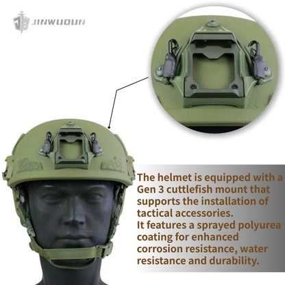FAST SF2.0 Lightweight Tactical Ballistic Helmet NIJ IIIA 9×19 FMJ