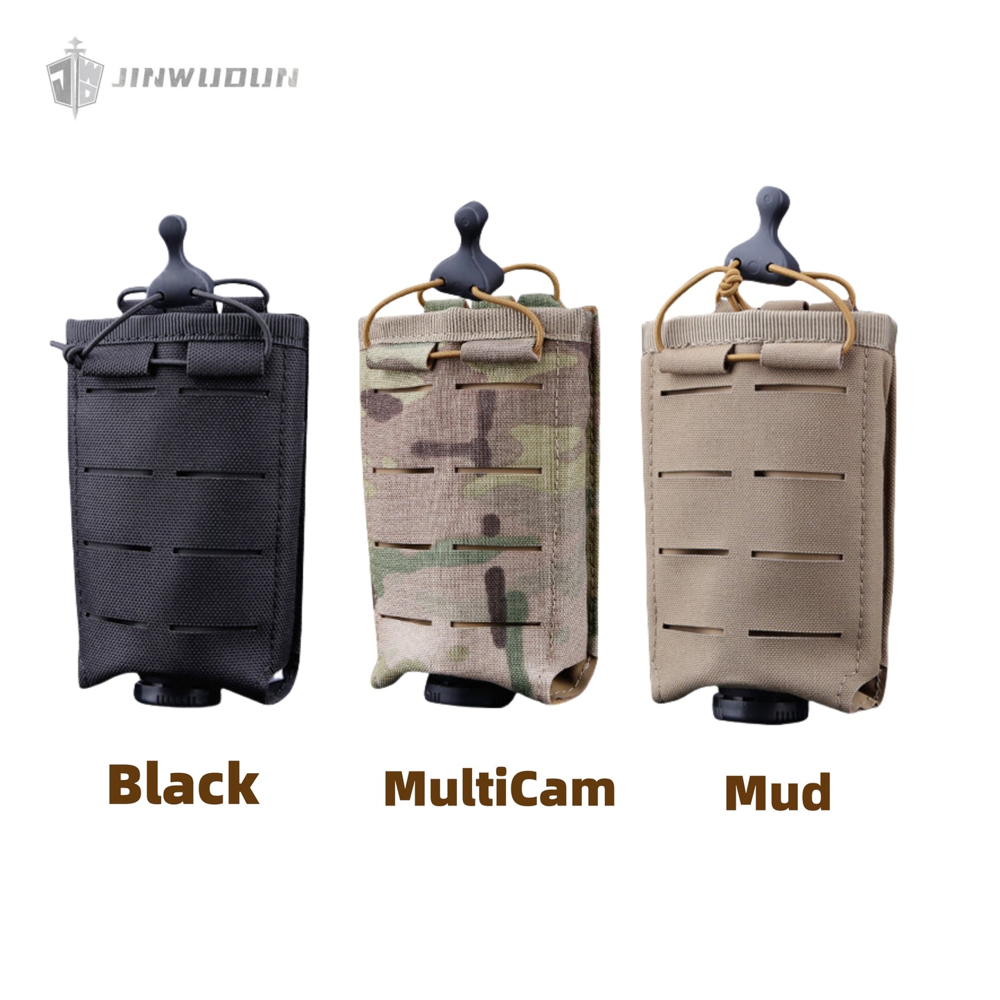 Fully adaptable tactical clip bag with extended adjustment of MOLLE system accessories