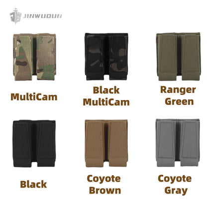 Tactical vest accessory double bag molle tool bag open double function bag