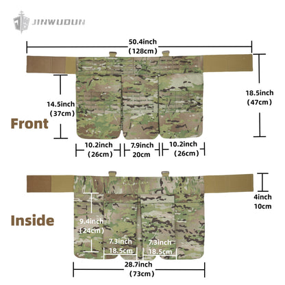 NIJ-IIIA tactical bulletproof skirt laser cutting multifunctional MOLLE