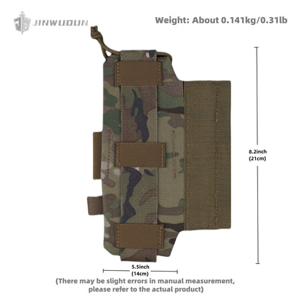 R-style radio side bag tactical vest expansion storage bag Velcro mount left and right interchangeable