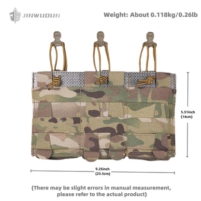 Lightweight triple elastic functional bag 5.56/7.62 multifunctional tactical molle storage bag