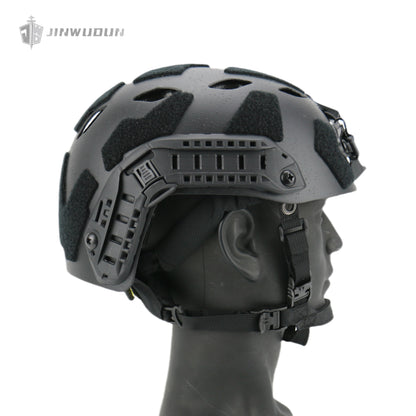JWD-FAST SF carbon fiber helmet, particle sandblasting process, top perforated design weighs about 1.5 pounds